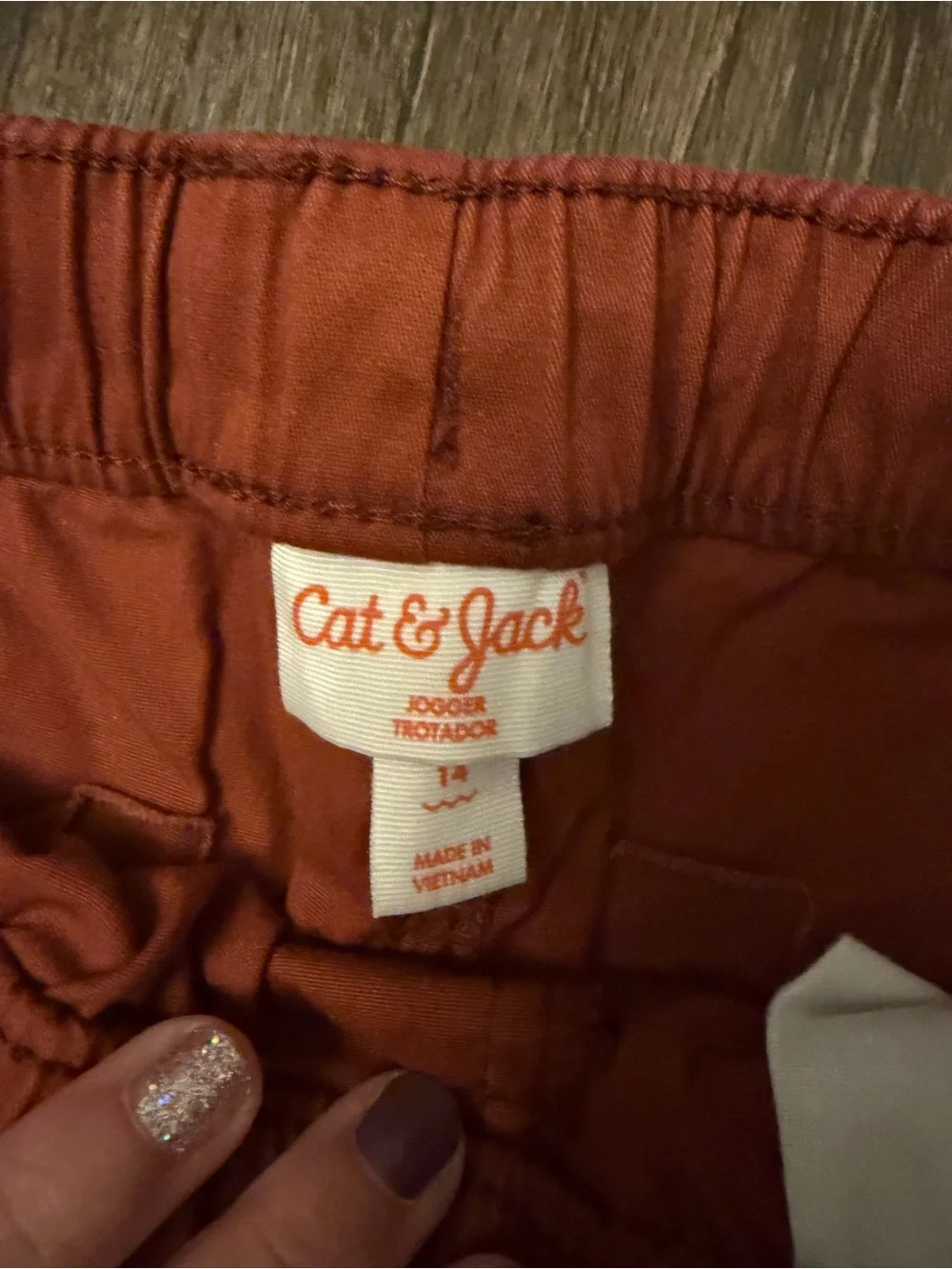 NWOT Cat & Jack Boys Activewear Joggers Grey & Rust Size 14 Lot Of 2